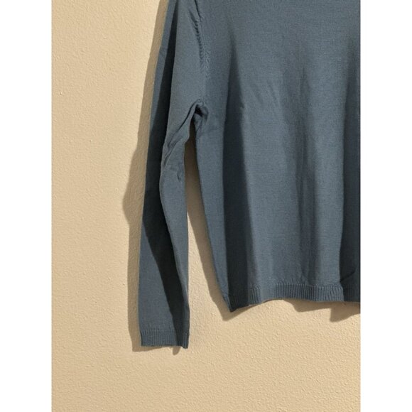 Vintage Pendleton Women’s Long Sleeve Turtleneck Blue Sweater 100% Wool Size L - Picture 6 of 9